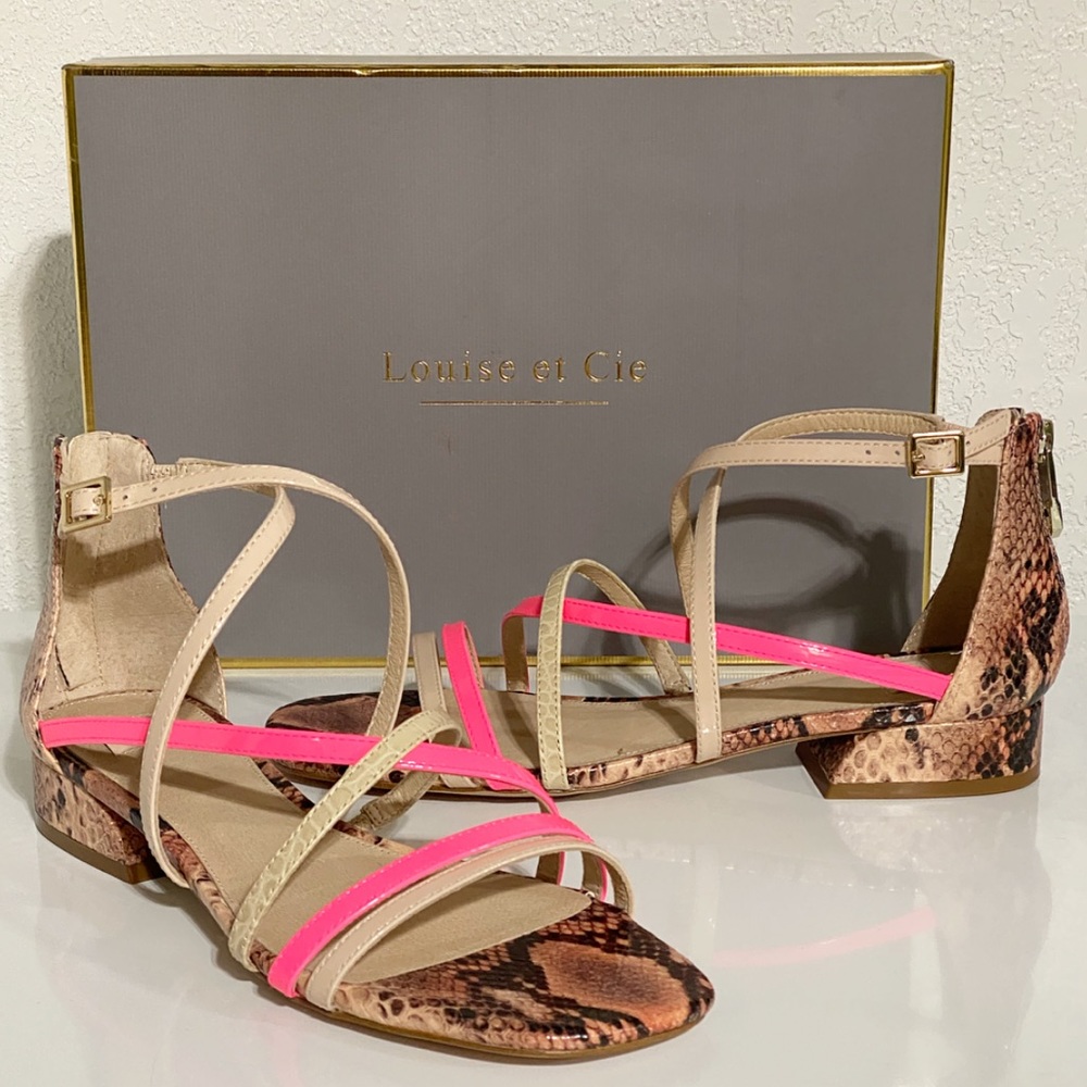 Louise Et Cie Snakeskin Neon Eleri Sandal